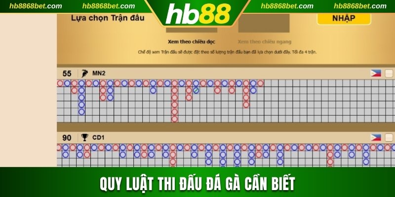 Trải Nghiệm Đá Gà Trực Tiếp Tại HB88 Uy Tín, An Toàn Quy luật chung trong thi đấu chọi kê