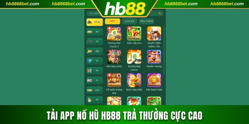Tải app nổ hũ HB88 trả thưởng cực cao